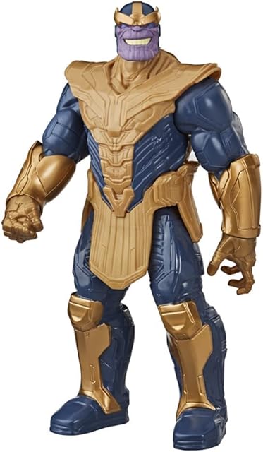 Avengers Marvel Titan Hero Series Blast Gear Deluxe Thanos Action Figure,Toy, Inspired byMarvel Comics, For Children Aged 4 and Up,Blue, 30-cm