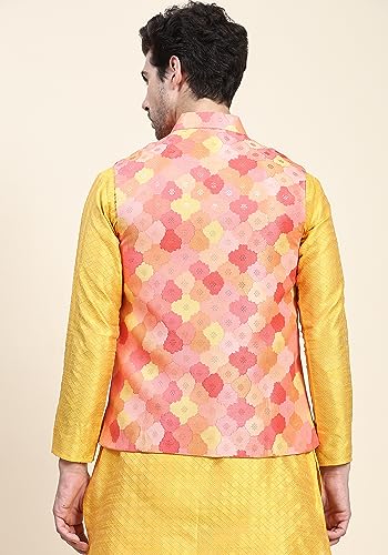 Image of Aany's Culture Men's Ethnic Digital Floral Printed Nehru Jacket | Regular fit | Stylish Nehru Jacket | Premium Nehru Jacket For Men