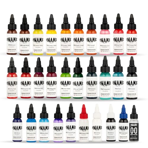 Dynamic Color Co- Master Collection 1oz Color Tattoo Ink Set, Includes All 30 Dynamic Colors
