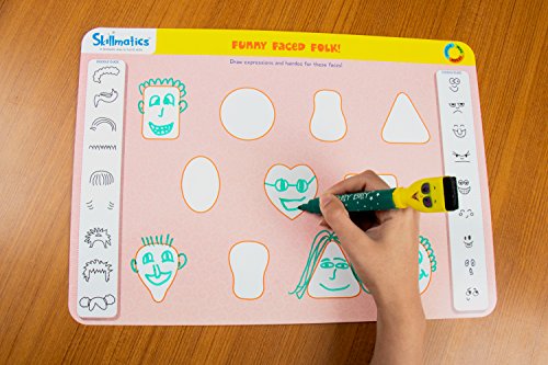 Image of Skillmatics Educational Game : Doodle And Draw | Reusable Activity Mats With 2 Marker Pens | Gifts & Creative Learning For Ages 6-9 - Kids, Multicolor