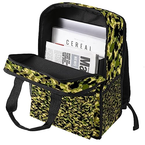 Sac à dos pour garçons kaki vert multicolore réglable 35cm - 3