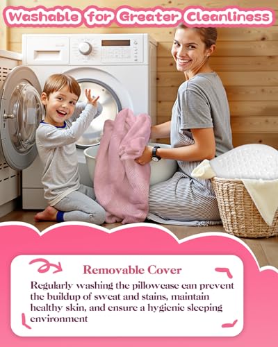 Image of Memory Foam Wedge Pregnancy Pillow for Sleeping, Maternity Pillow for Pregnant Women, Pregnancy Wedge Support for Belly Back Legs, Small Pregnancy Pillow 15x13 inch, Washable Cover, Pink