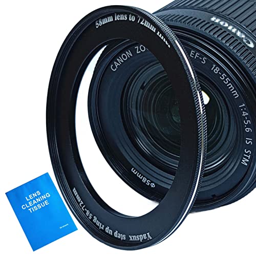 49mm to 82mm Step Up Ring,49-82mm Filter Adapter Ring,49mm Lens Step Up Ring,82mm Filter Step Up Ring,Add Lens Cleaning Paper
