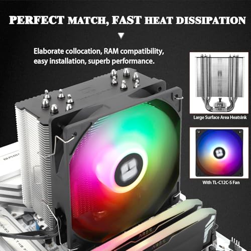 Image of Thermalright Burst Assassin 120 SE ARGB CPU Cooler, 6 Heat Pipes Heatsink Cooler, 12cm PWM Fan CPU Air Cooler, AGHP Technology, for Intel LGA1851 /1700 /115X /1200