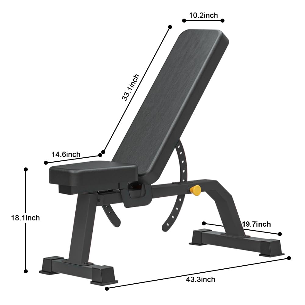 Adjustable Bench,Incline Flat Decline Sit Up Weight Bench,Dumbbell Stool