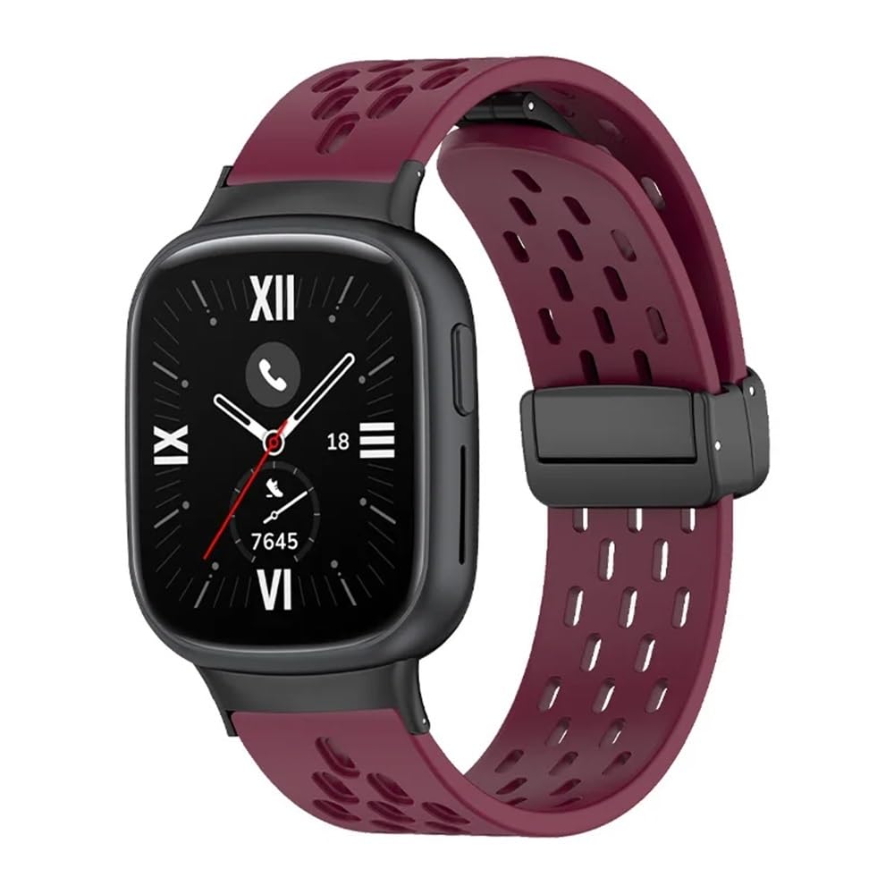 Brotte en Silicone pour Bracelet de Surveillance magnétique Femme Manque de Bracelet Smartwatch Sport Sport (Jaune)