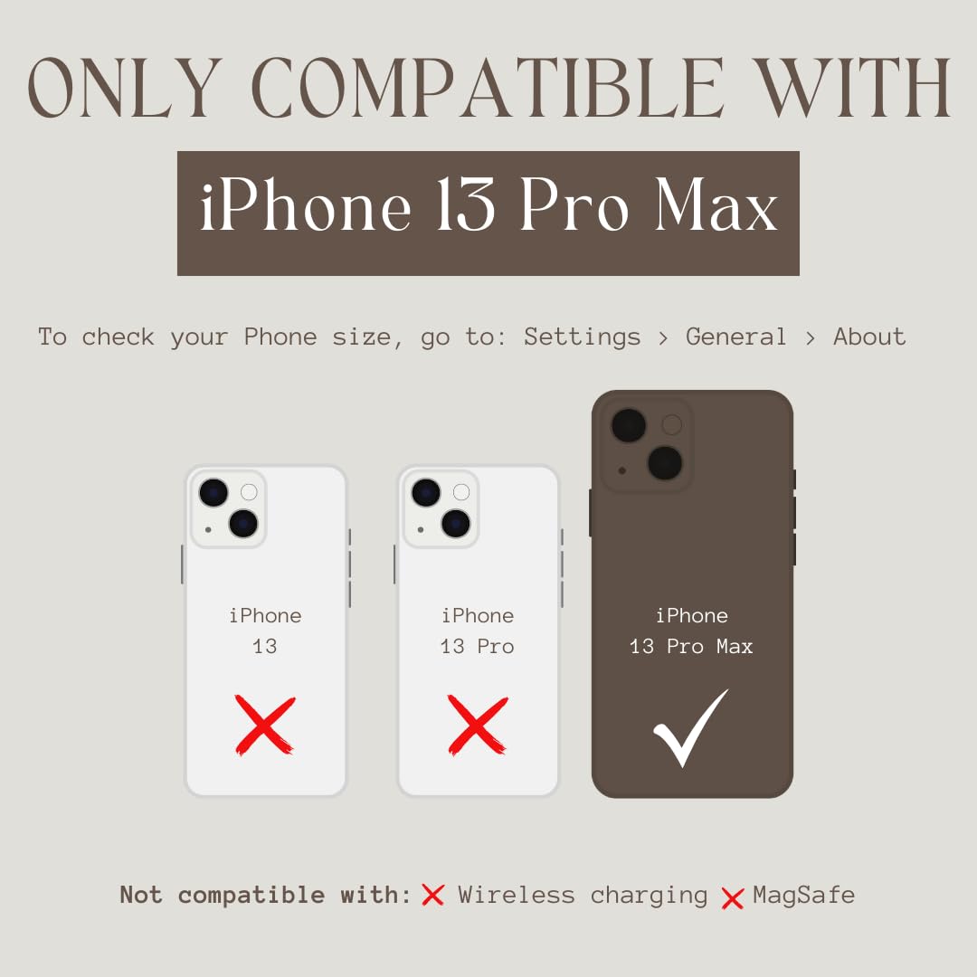 Walli Cases - Custodia sportiva per iPhone 13 Pro Max, con passante per | Una comoda cinghia elastica funge anche da supporto per le dita per entrambe le mani, garantendo una presa sicura mentre si