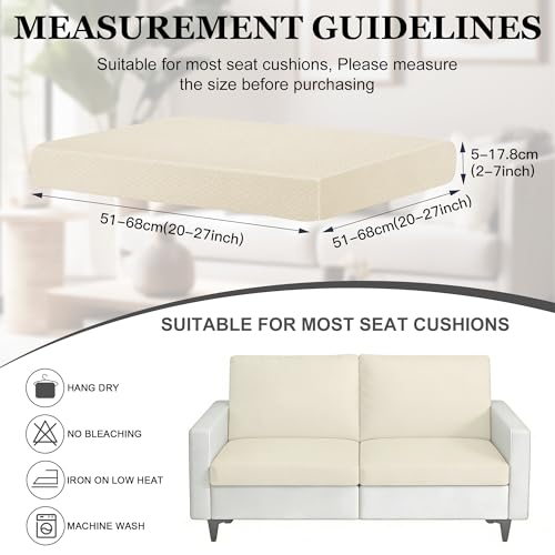 Image of BIETYONE 4Pcs Patio Stretch Cushion Covers,Outdoor Sofa Replacement Cover Slipcovers for Patio Furniture Cushion Covers, Washable Reusable Furniture Protector