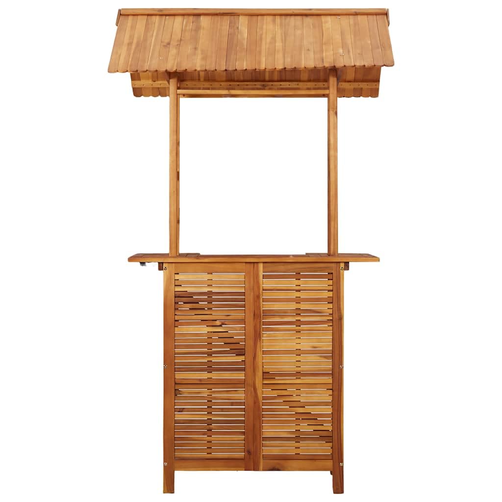 vidaXL Mesa de Bar Jardín con Tejado Madera Acacia Mobiliario Decoración Diseño Elegante Moderna Robusta Duradera Estable Práctica Útil 113x106x217cm