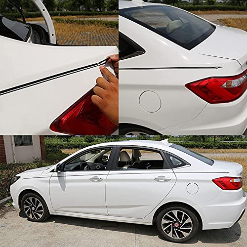 Black Car Body Side Stripe, Diy Vinyl Vehicle Pin Striping Decals, Auto Pins Tripe Tape #TOP3