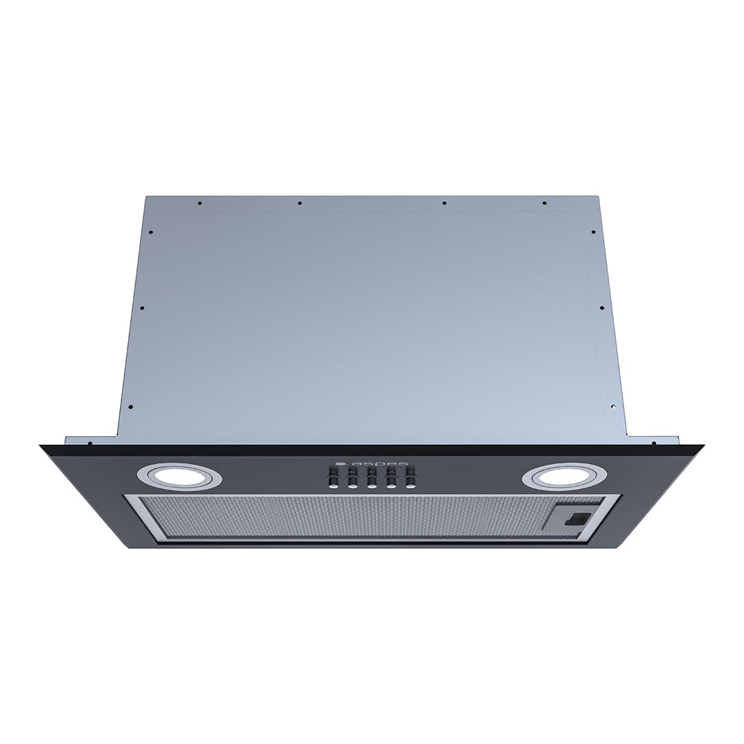 Aspes Grupo Filtrante de Integración 52cm Negro AGF5200CN. Potencia 108m3/h, 3 Velocidades, Control Manual, Filtro apto para Lavavajillas.