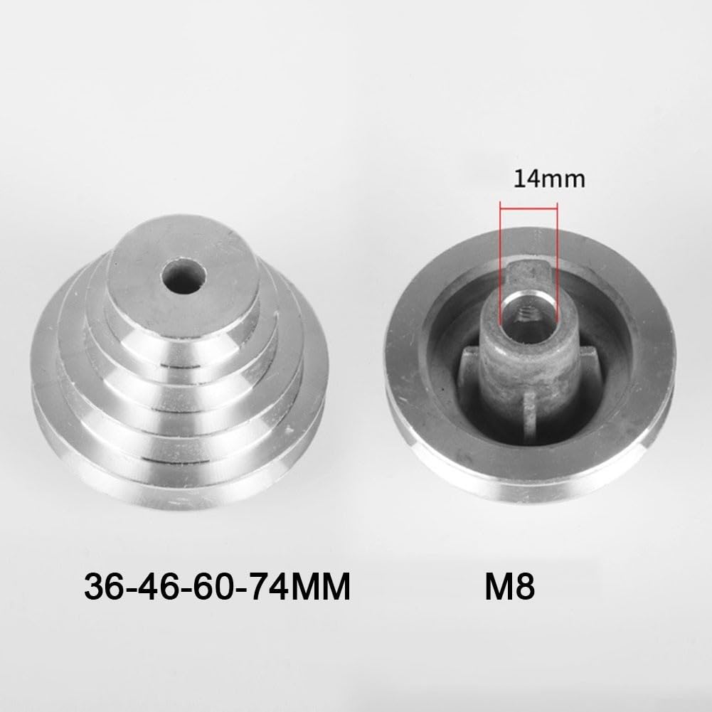 Puleggia A Doppia Scanalatura In Alluminio QUARKZMAN - Foro 20 Mm, Diametro Esterno 80 Mm, Per Cinghia PU Da 6 Mm (1/4"), Albero Motore 6 Mm
