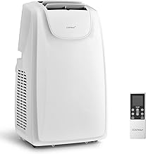 COSTWAY 11,500 BTU Portable Air Conditioner, with Dual Hose, Remote Control, Powerful AC Unit Rooms up to 400 Sq.Ft. with Dehumidifier, Fan, Sleep Mode, 24H Timer & Window Installation Kit