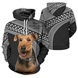 DOGSOCUTE.COM Welsh Terrier Never Walk Alone 3D Dog Face Graphic Pullover Hoodie, T-shirt, Hawaiian Shirt, Sweatshirt Unisex 3D Printed Warm Brushed Fleece Layer Inside for Dog Lovers, Men, Women