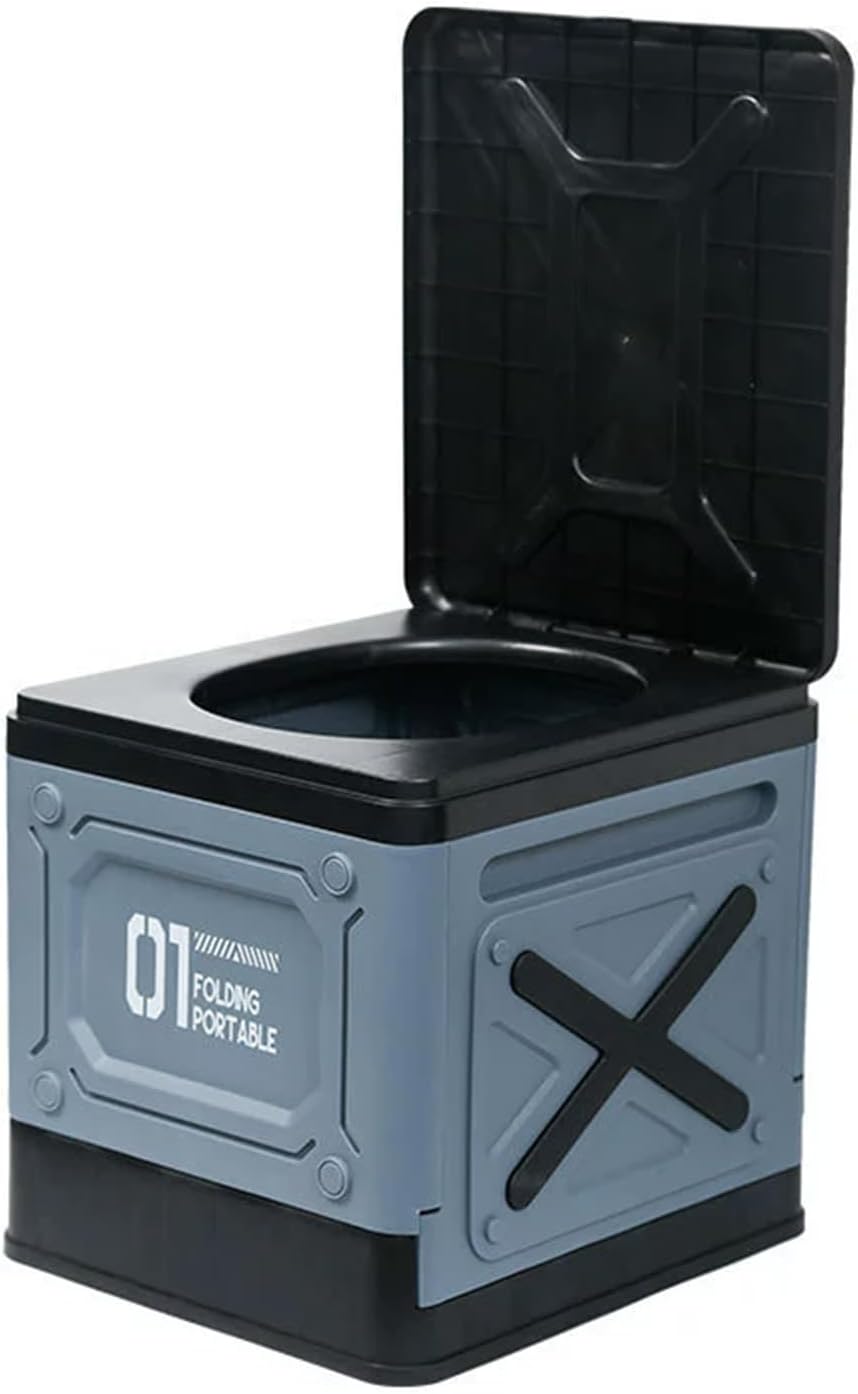 Multifunctional Foldable Portable Car Toilet Lightweight Outdoor Camping & Travel Emergency Toilet, Waterproof & Leak-Proof, Compact & Comfortable for Home, Camping, and Car Use