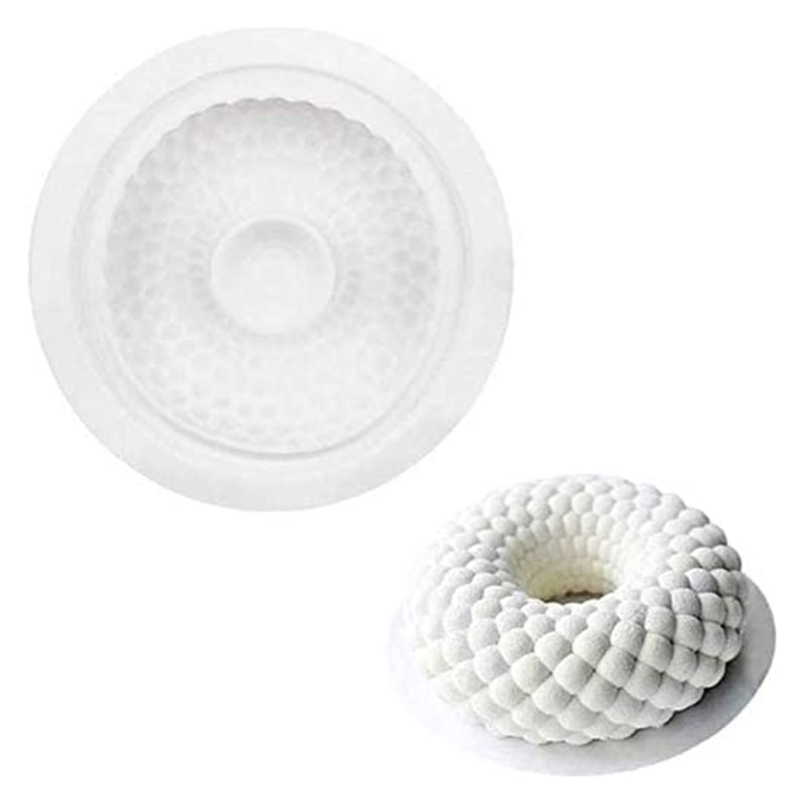 Moldes de bricolaje hechos a mano for hacer arte, moldes de silicona for tartas, molde redondo for postres, molde de silicona for hornear donuts for hornear en casa, molde de silicona