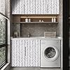 Arthome Black White Peel and Stick Wallpaper,44x300cm Modern Geometric Contact Paper Self-Adhesive Waterproof Herringbone Wallpaper Decorative Vinyl Wall Paper for Bathroom,Living Room,Drawers #4