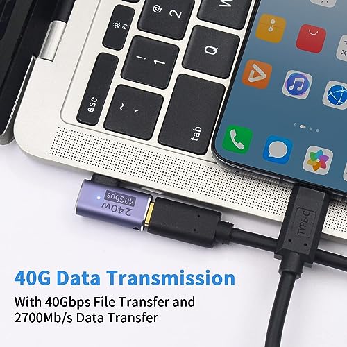 zalati USB Type-C Adapter 40Gbps with 90° Angle PD 240W Fast Charging - Image 3