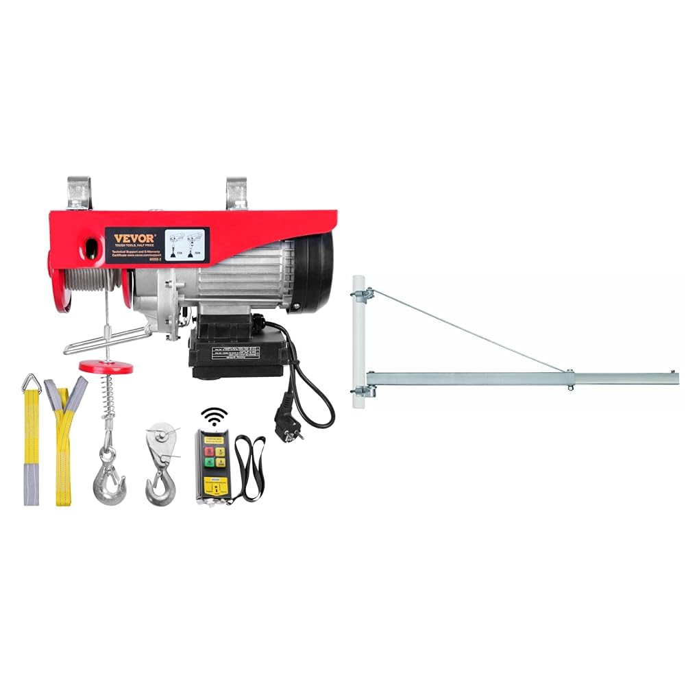 VEVOR elektrische Seilwinde 125kg 250kg Hubhöhe 12m Einhell Schwenkarm SA 1100