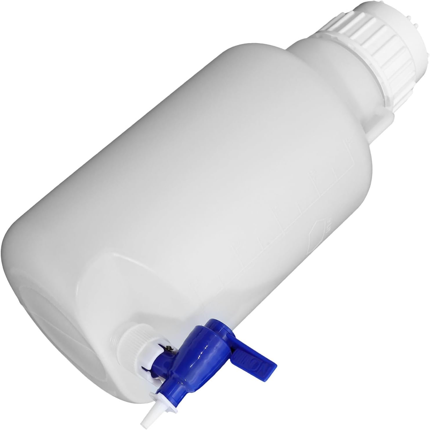 Large 5l Break-resistant Water Dispenser with Spigot, Lightweight White Pe Water Container, Well Polished Design for School Use