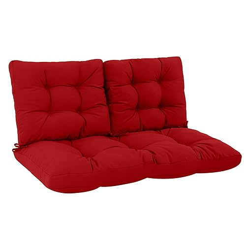 idee-home Outdoor Loveseat Cushion Set 48 x 24, Couch Cushion
