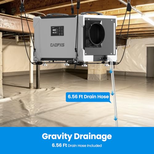 Image of CADPXS Commercial Dehumidifier with Drain Hose for Crawl Spaces