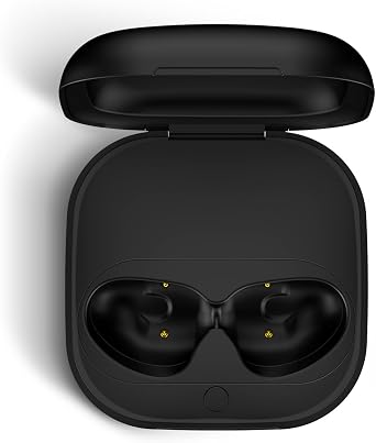 Wireless Charging Case Compatible for Beats Fit Pro, Portable Charger Case Replacement with Bluetooth Pairing Sync Button, 700mAh Built-in Battery Not Included Earbuds Black