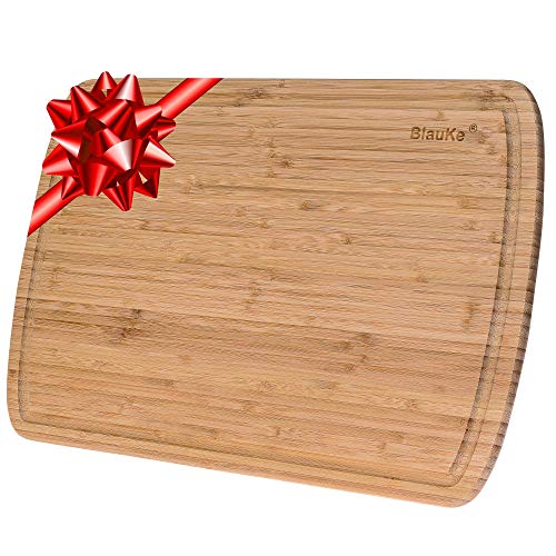 Extra Large Bamboo Cutting Board 18x12  Wood Cutting Board for Meat Cheese & Vegetables  Wooden Cutting Boards for Kitchen  Wood Serving Tray with Juice Groove  XL Chopping Board Butcher Block