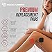 Reusable Electrode Pads for TENS Pro EMS Unit, Premium Replacement Square Pads with Plastic Holder, Set of 10 Pairs, Red and Black