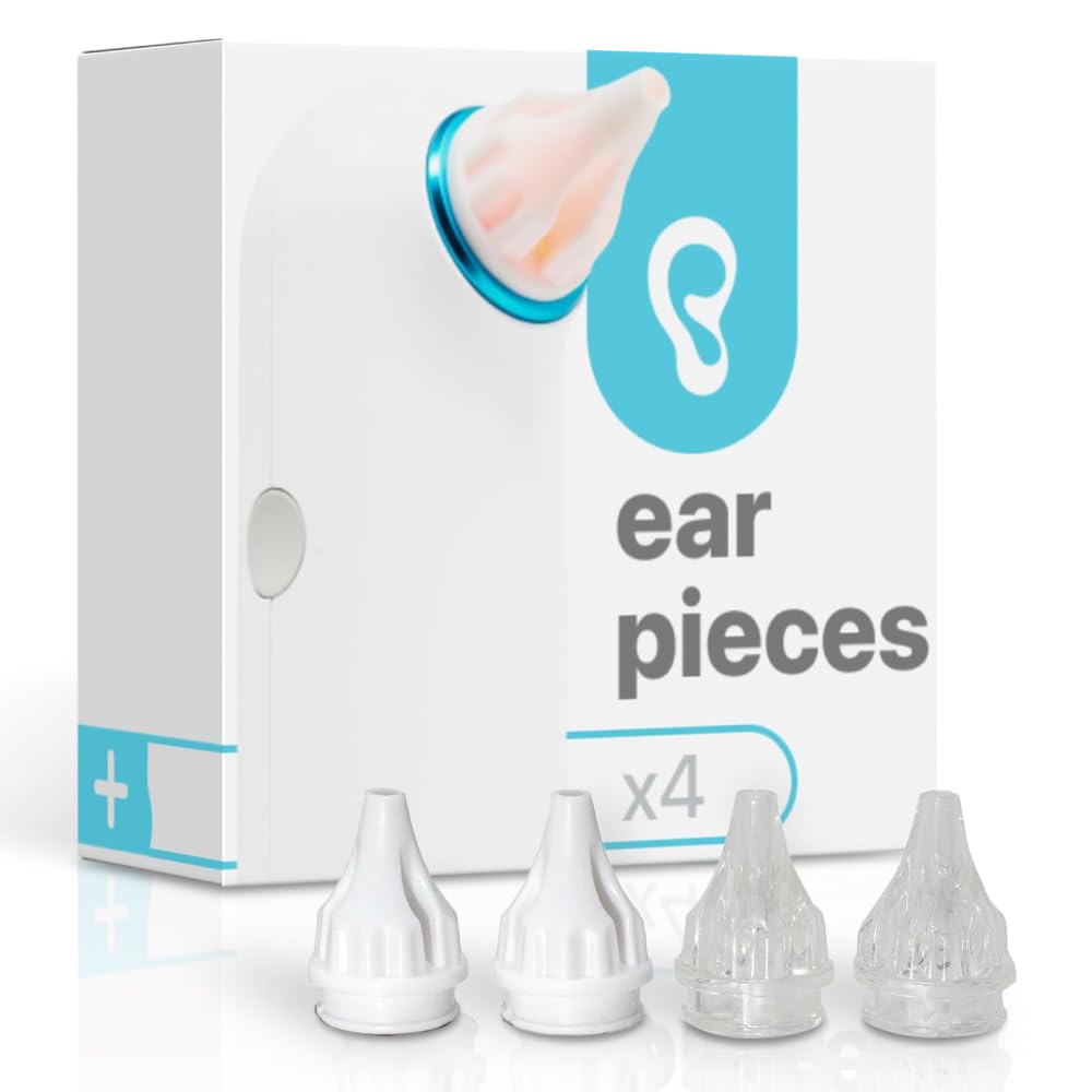 Auriculares Whisper | EE. UU. | 4 auriculares de repuesto para el secador de oídos Whisper + estuche | Combate el molesto oído de nadador y elimina el agua estancada con aire cálido y suave