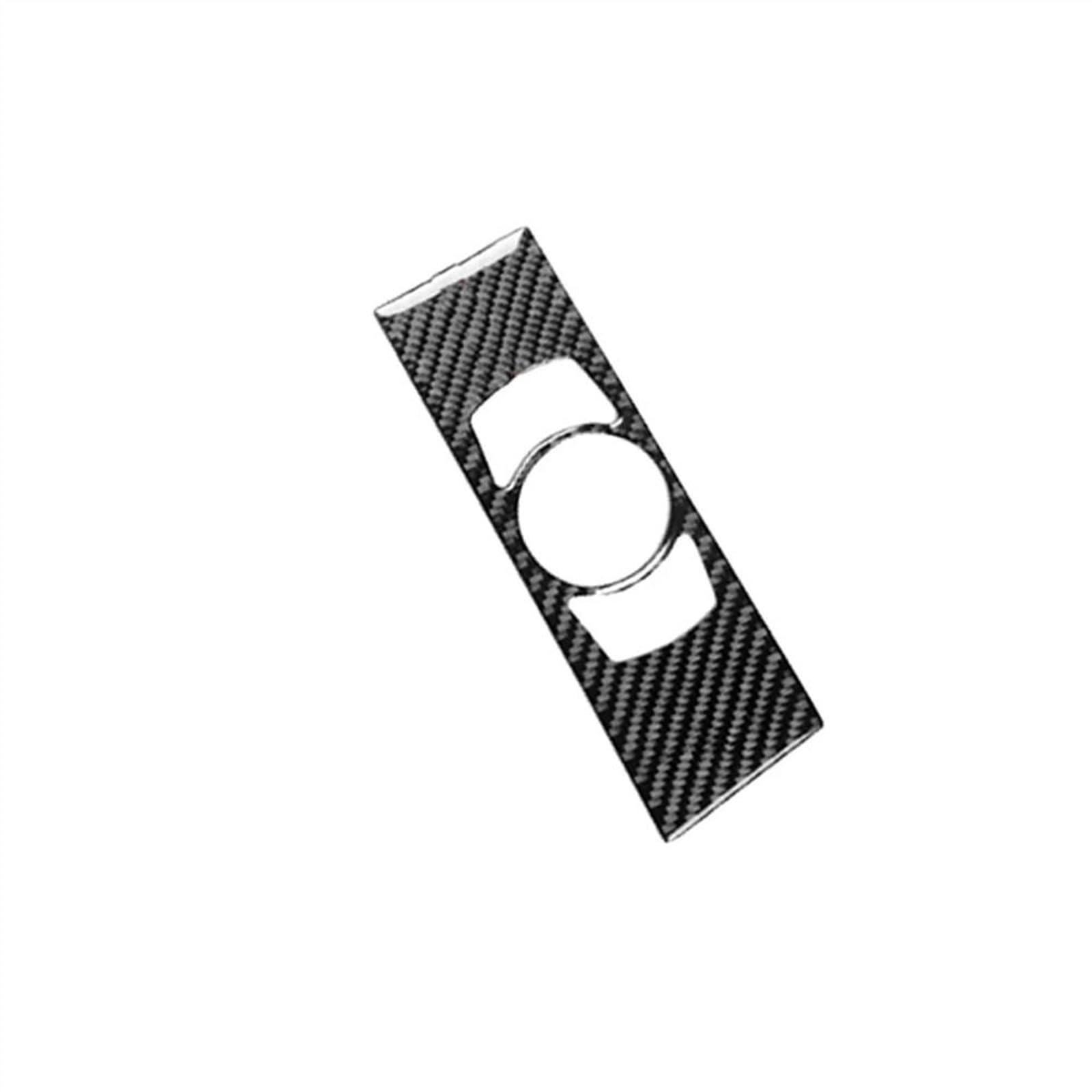 Real Carbon Fiber Car Interior Headlight Switch Panel Cover Trim Sticker for 5 Series E60 2004 2005 2006 2007(LHD Black)