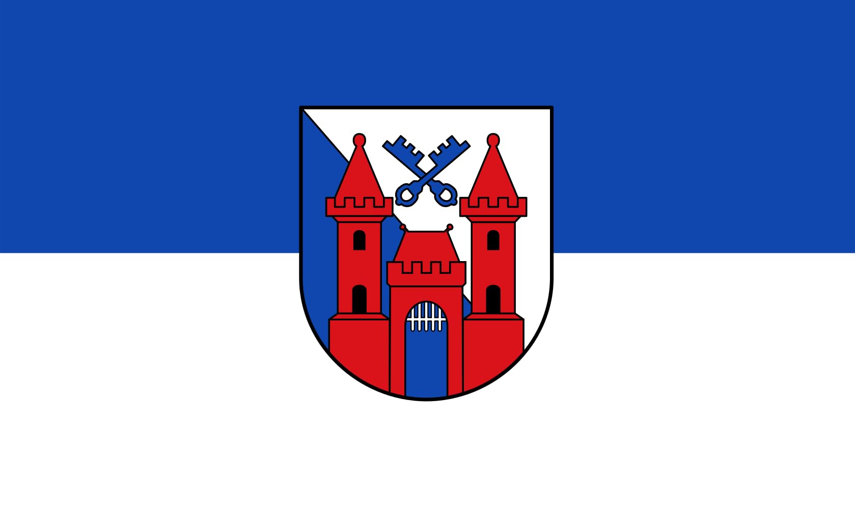 Drapeau paysage Ladenburg 90x150cm pour pavoiser vos événements