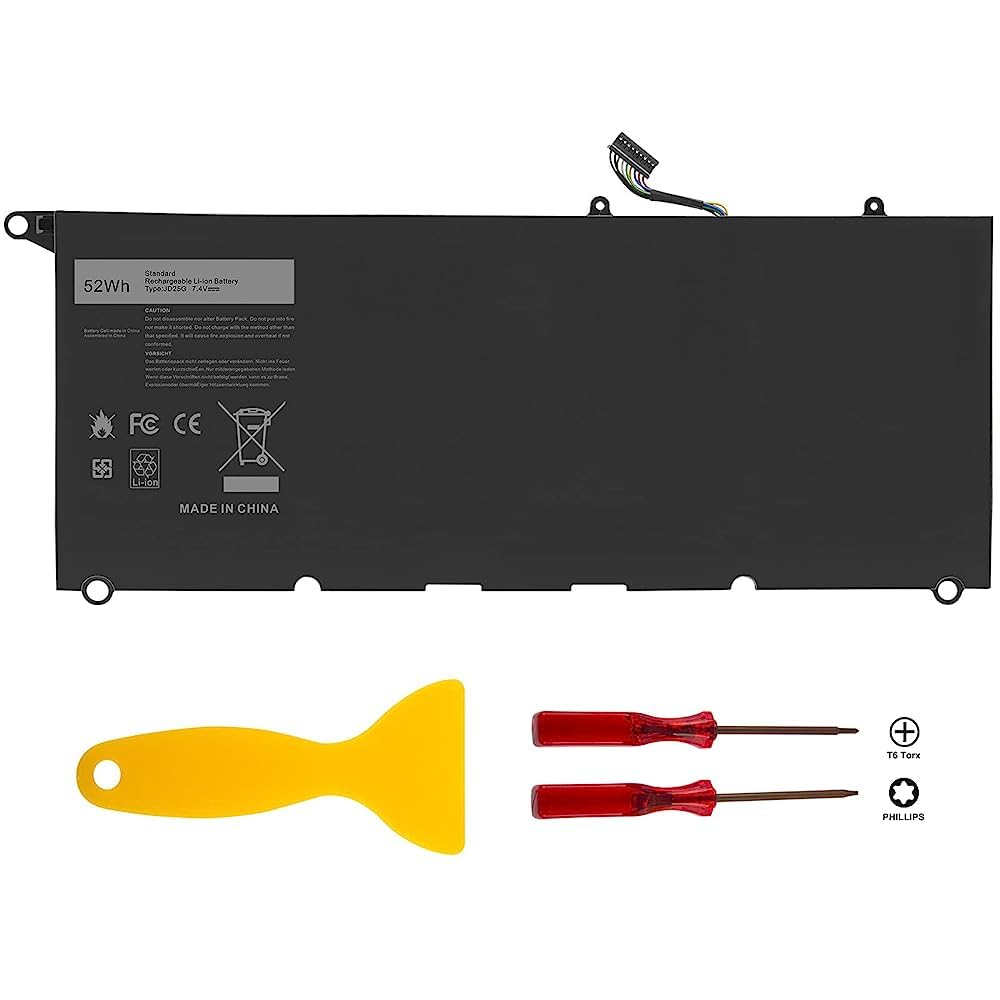 ASUNCELL 52WH 7.4V JD25G Laptop Battery for Dell XPS 13 9350 13-9350 XPS 13 9343 13-9343 13D-9343 P54G P54G001 P54G002 Series 4 Cells