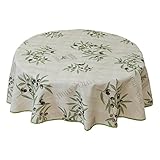 Material: 100% Polyester FRANK FLECHTWAREN Runde Tischdecke Olive
