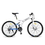  Bicicletas Plegables, Las Bicicletas De Montaña, Bicicleta Plegable 24 De Velocidad Doble Freno De Disco Completo Suspensión Anti-Slip, Variables Bicis De Carreras De Velocidad for Hombres Y Mujeres