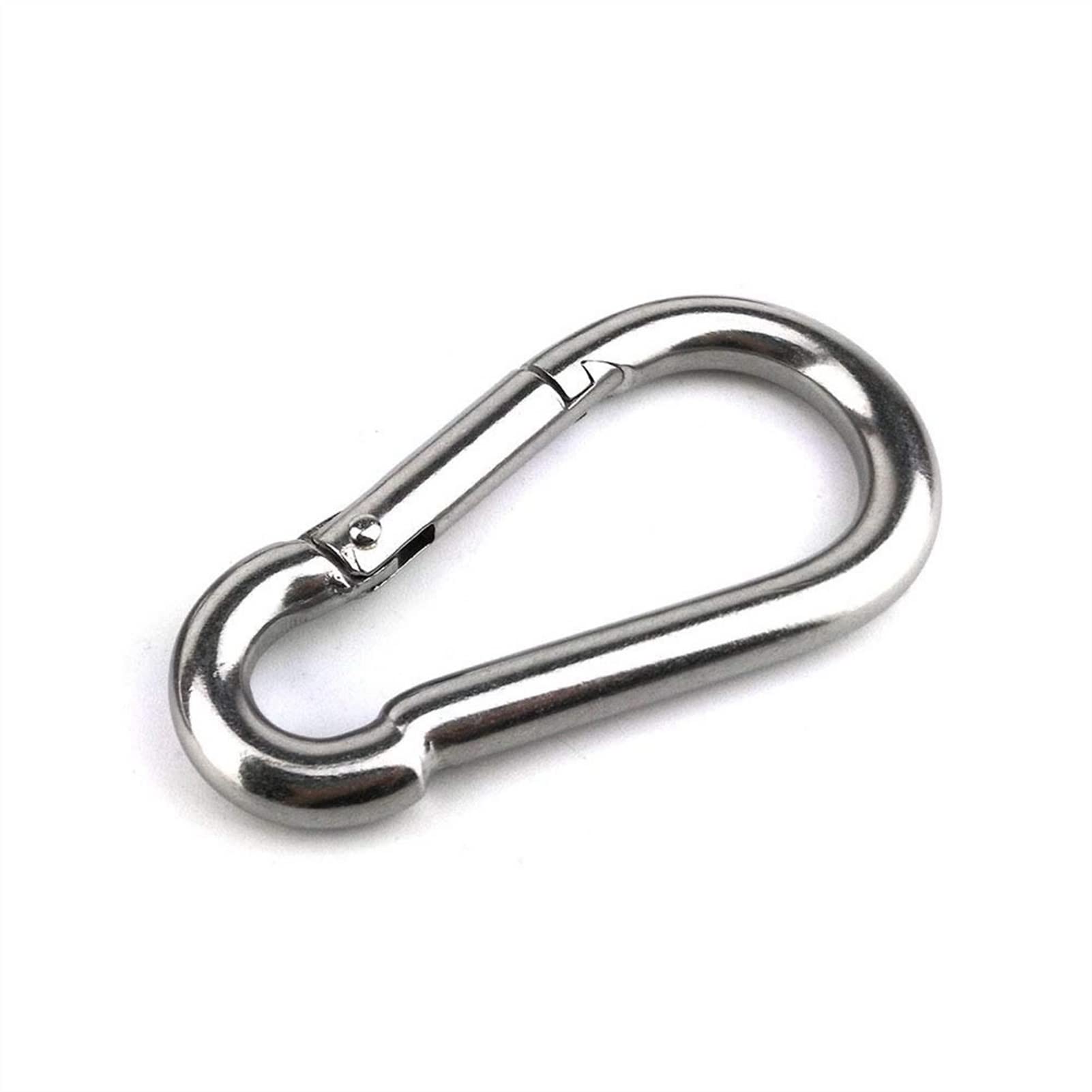 Karabinki z blokadą. 80 * 8mm Wytrzymały Karabinek Sprężynowy Karabinek EDC Klamra Bezpieczeństwa Do Wspinaczki Sport Joga Hamak Huśtawka Breloki Utrzymuje Do 230 kg(3 Pieces)