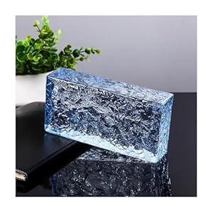 ZNQNDSR Kristall Glasbaustein Blau Dekorationselement