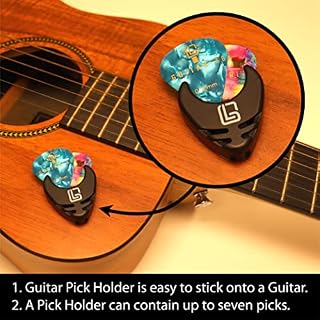Guitar Lab – Support pour Médiators Guitare – 10 Médiators GRATUITS, Porte Médiators à Ressort, En Celluloïd pour… - Les Beatles, Paul McCartney, John Lennon, RIngo Starr, George Harrison Guitar Lab - Support pour Médiators Guitare - 10 Médiators GRATUITS, Porte Médiators à Ressort, En Celluloïd pour… – Image 3