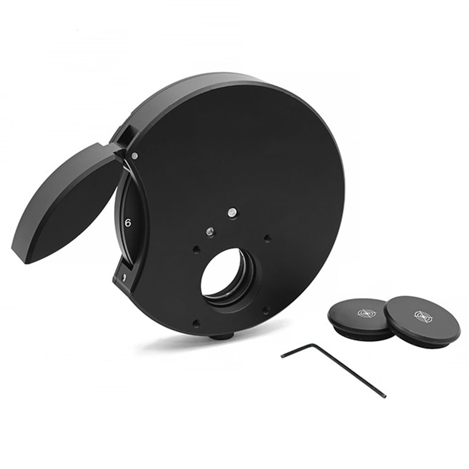 Rueda de filtro de 6 posiciones para telescopio, soporte blindado para observación astronómica, rueda de filtro de 1 pulgada para experimentos ópticos, diseño duradero y versátil