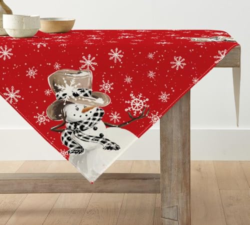 Artoid Mode Rot Schneemann Schneeflocken Weihnachten Tischdecke,...