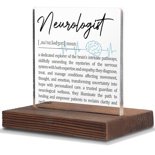Neurologist Gifts, Thank You Appreciation Gifts for Neurologist Week Graduation Birthday Christmas Office Desk Decor Decorative Signs Plaque SWS13