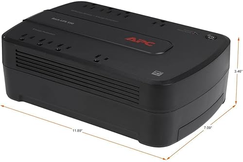 Miniatura 3 de APC UPS Batería de respaldo para computadora, BE550G Protector contra sobretensiones con respaldo de batería, Protección de línea de datos