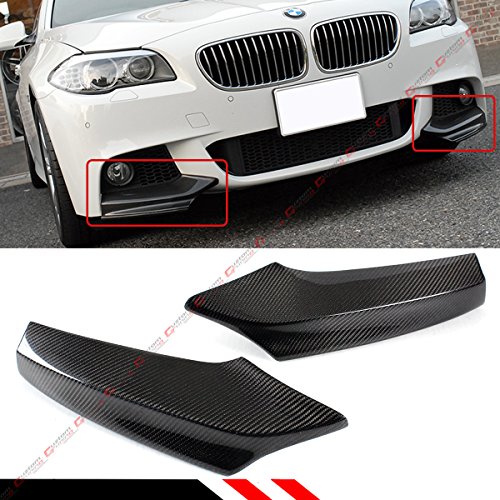 Carbon Fiber M Sport Front Bumper Splitters Compatible for 2011-2016 BMW F10 5 Series 535i 528i