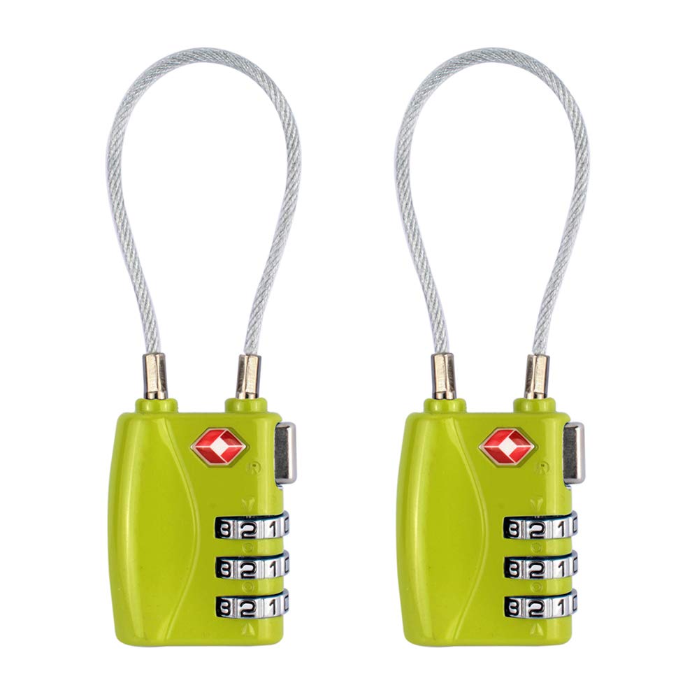 Cadenas de sécurité robuste à combinaison 3 chiffres et câble flexible en acier