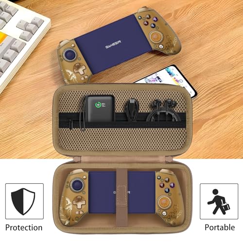 Image of Aenllosi Case for GameSir G8 Plus MFi /G8 + /G8 Plus Mobile Game Controller, GameSir Phone Controller Organizer,Sand Gold (Case Only)