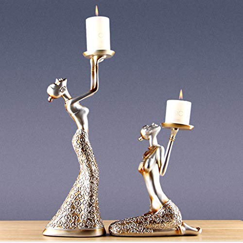 Walnuta Vintage Abstract Lady Candle Holders Statue Sculpture Candlestick Candle Holder Home Decoration Accessories Home Decor #TOP4