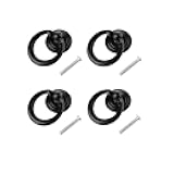 dophee 4 Pack Cabinet Pulls Handles, Vintage Drawer Ring Pulls Knobs for Dresser Cupboard Door Chest Bin Wardrobe Furniture Hardware 1.77