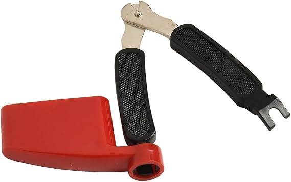 3 In 1 Guitar String Winder Pin Puller For Acoustic Electric Bass(Black Red)