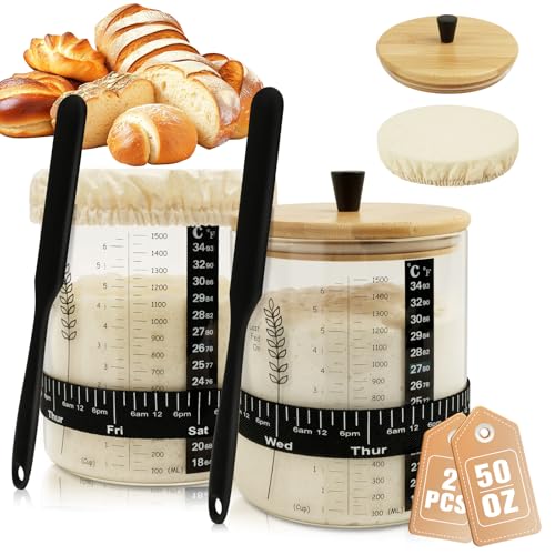 Rakovar Sourdough Starter Jar 2 Pack