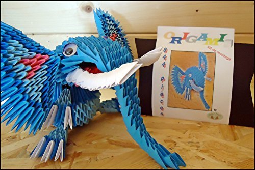 Kit Creazione Origami 3d Elephant blu